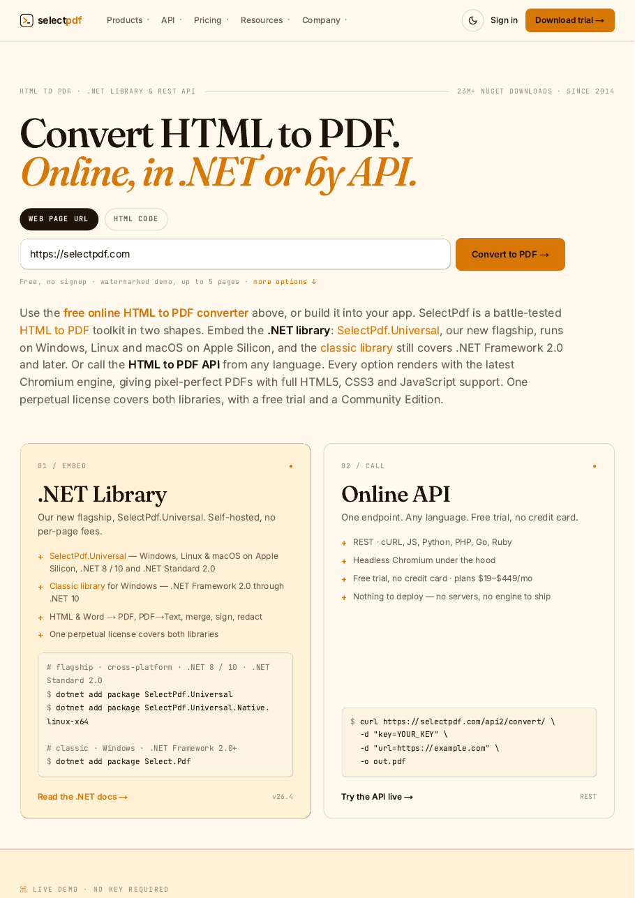 First page of page-1.pdf, the PDF this sample produces