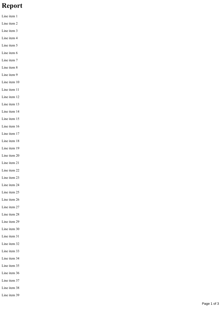 First page of report.pdf, the PDF this sample produces