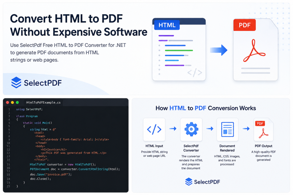 Affordable ways to convert HTML to PDF