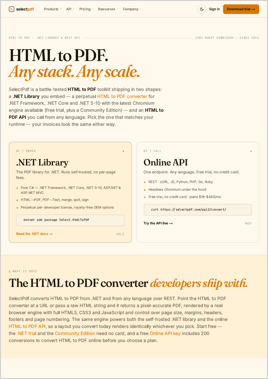 Convert a URL to PDF