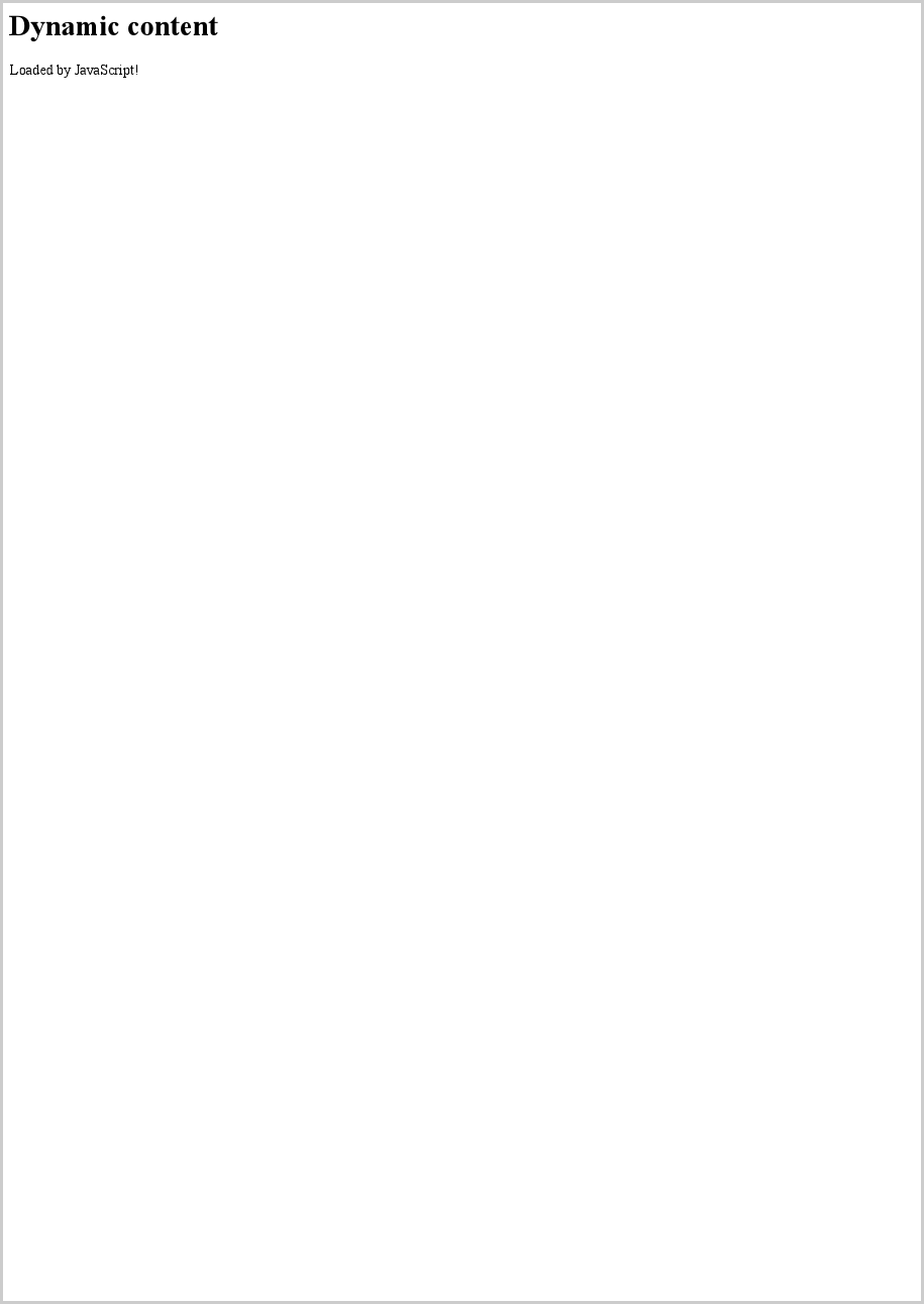 Wait for JavaScript-rendered content