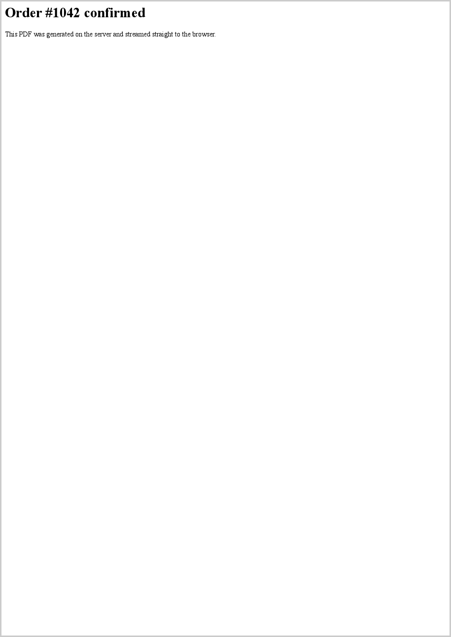 Generate a PDF in ASP.NET Core